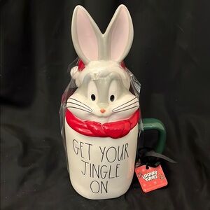 Rae Dunn New Looney Tunes Bugs Bunny Christmas Mug Get Your Jingle On